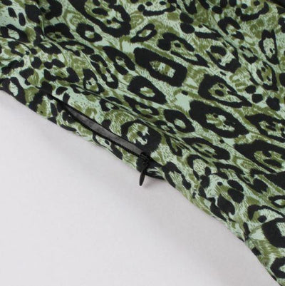 Vintage Vihreä Leopardimekko