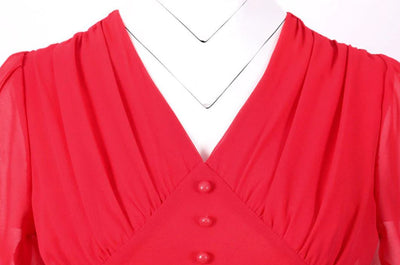 Vintage Pitkä 50-Luvun Punainen Mekko