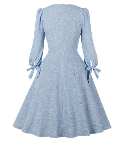 Vintage Pitkä Boho Flowers -Mekko