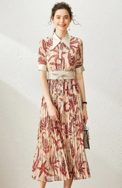 Vaaleanpunainen Moderni Vintage Mekko