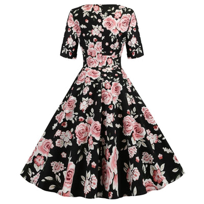 Vintage Black Roses -Mekko