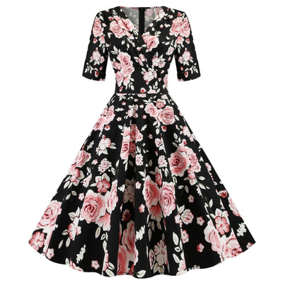 Vintage Black Roses -Mekko