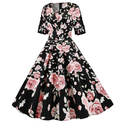 Vintage Black Roses -Mekko