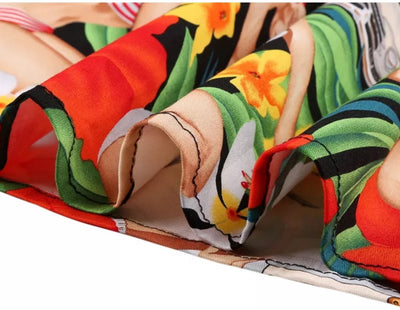 Valkoinen Plus-Kokoinen Vintage Pin Up -Mekko