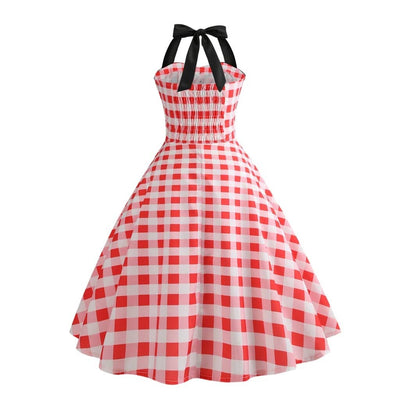 Vintage Mekko - Punainen Gingham Pin-Up
