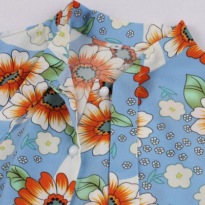 Vintage Laskostettu Taivasmekko