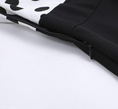 Vintage Musta Pilkkumekko