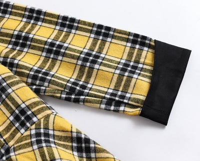 Vintage Keltainen Ja Musta Raidallinen Mekko