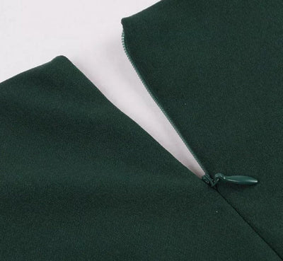 Vintage Vihreä Vastaanottomekko