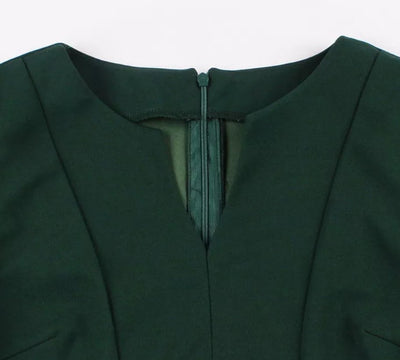 Vintage Vihreä Vastaanottomekko