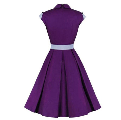 Vintage Seksikäs Violetti Paitamekko