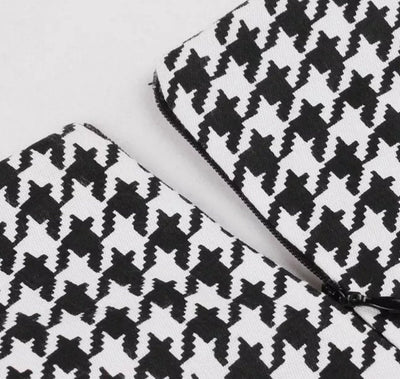 Vintage Mustavalkoinen Gingham-Mekko