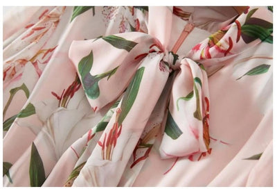 Vintage Vanha Vaaleanpunainen Pitkä Mekko