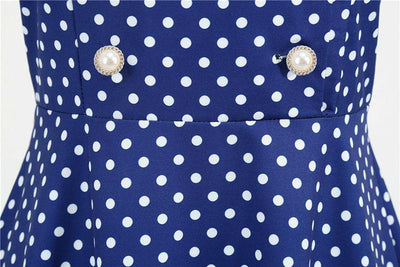 50-Luvun Lumoava Sininen Mekko