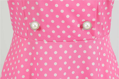 Vaaleanpunainen 50-Luvun Trapetsimekko