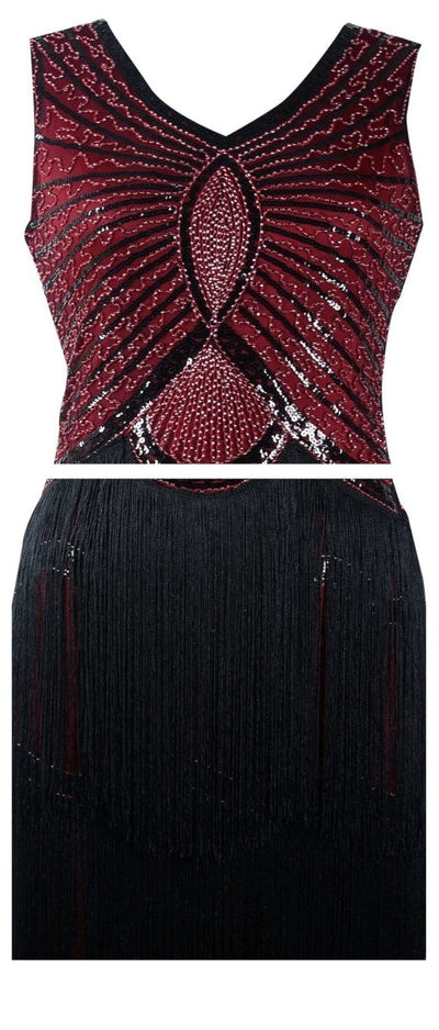 Vintage 1920-Luvun Art Deco -Viinimekko