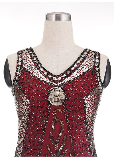 Vintage 20s Plus Size Punainen Charleston Mekko