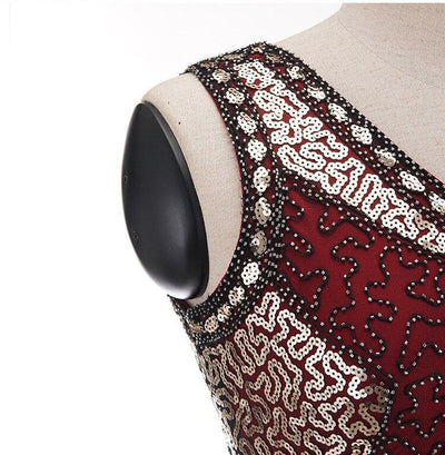 Vintage 20s Plus Size Punainen Charleston Mekko