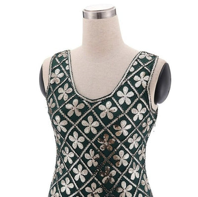 Vintage 20s Plus Kokoinen Kultamekko