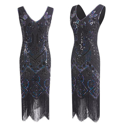 Vintage 20s Paris -Mekko, Musta