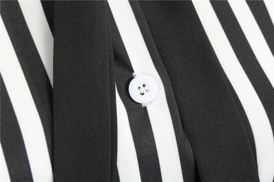 Vintage Retro Mustavalkoinen Mekko