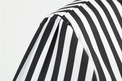 Vintage Retro Mustavalkoinen Mekko