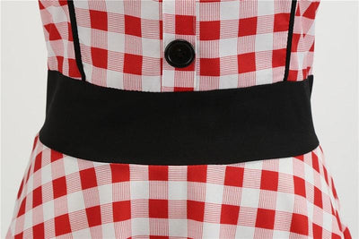 Vintage Punainen Ja Valkoinen Mekko