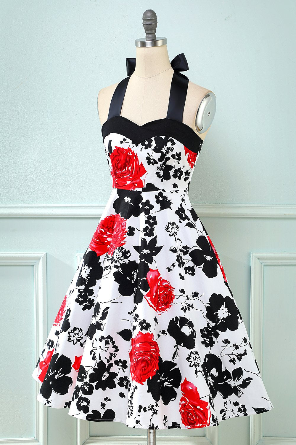 Vintage Kukkakuvioinen Mekko