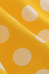 Tyylikäs Vintage-Mekko, Jossa On Keltaisia Pilkkuja