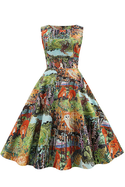 Vintage 1950-Luvun Kukkainen Mekko