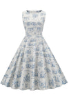 Vintage 1950-Luvun Kukkakuvioinen Mekko