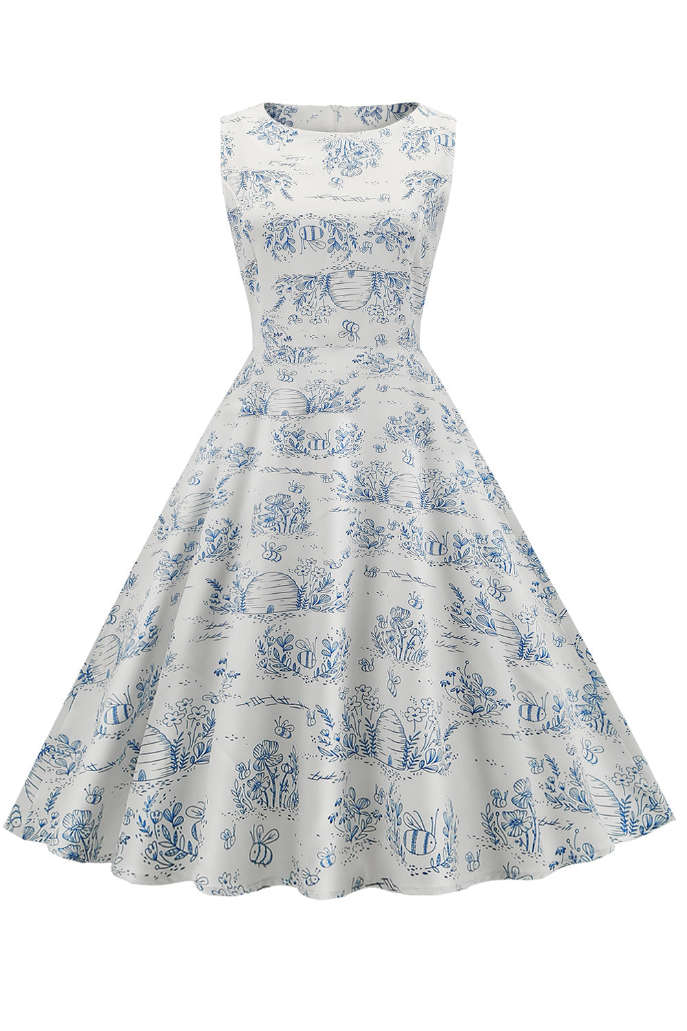 Vintage 1950-Luvun Kukkakuvioinen Mekko