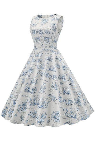 Vintage 1950-Luvun Kukkakuvioinen Mekko