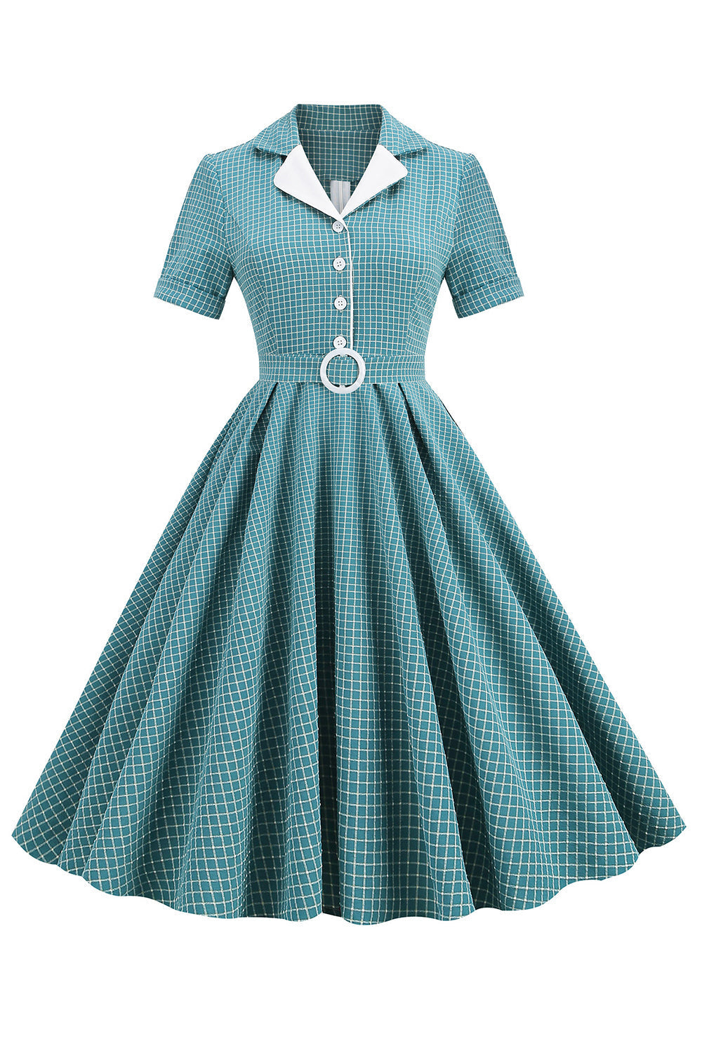 Vintage 1950-Luvun Ruudullinen Vyömekko