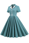 Vintage 1950-Luvun Ruudullinen Vyömekko