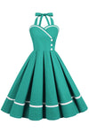 Vintage 50-Luvun V-Kaula-Aukkoinen Pin-Up-Mekko
