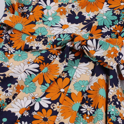 Vintage Pitkähihainen Liberty Flower -Mekko