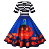 Rockabilly Marinière Halloween -Mekko