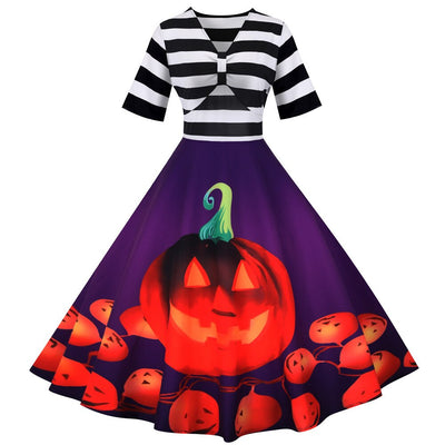 Rockabilly Marinière Halloween -Mekko