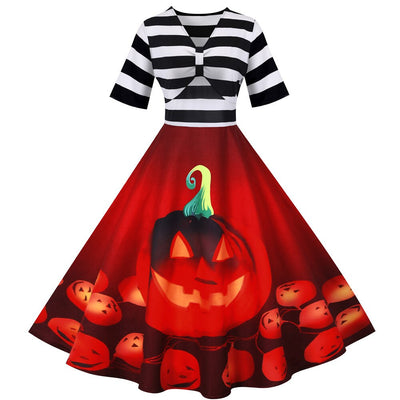 Rockabilly Marinière Halloween -Mekko