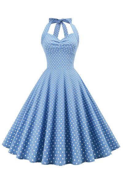Retro Pilkullinen Selkämekko Naisille