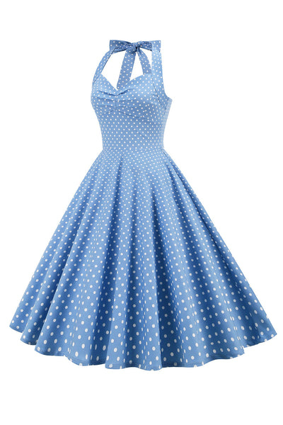 Retro Pilkullinen Selkämekko Naisille
