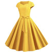 50-Luvun Vintage-Keltainen Mekko