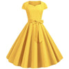 50-Luvun Vintage-Keltainen Mekko