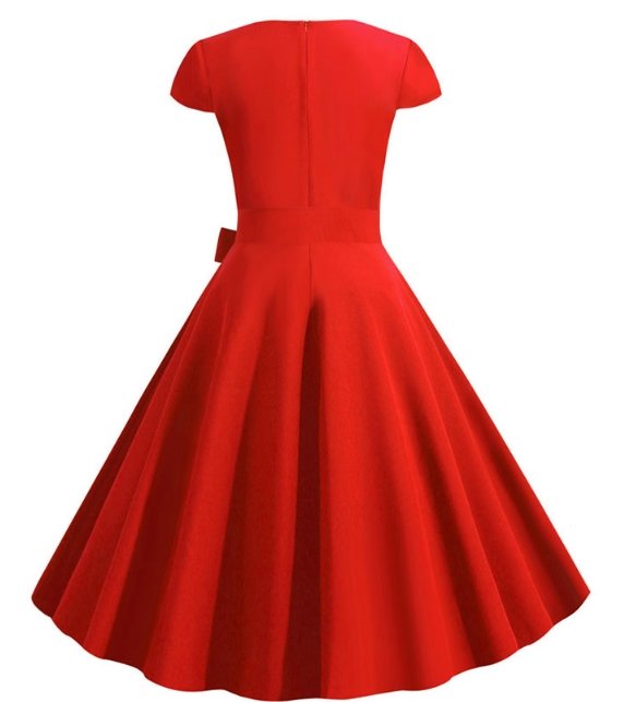 50-Luvun Vintage Punainen Mekko