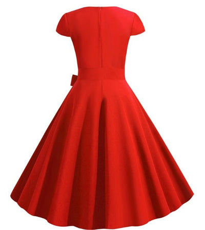 50-Luvun Vintage Punainen Mekko
