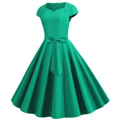 50-Luvun Vintage Vihreä Mekko
