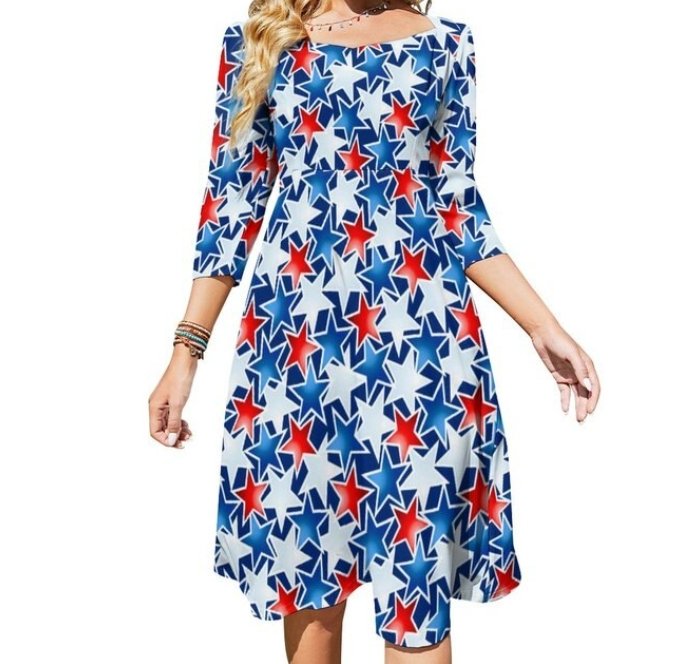 Naisten 70-Luvun Vintage Konfettimekko