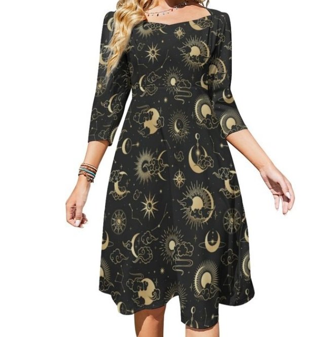 Naisten 70-Luvun Vintage-Selkämekko