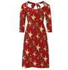Naisten 70-Luvun Vintage Punainen Mekko